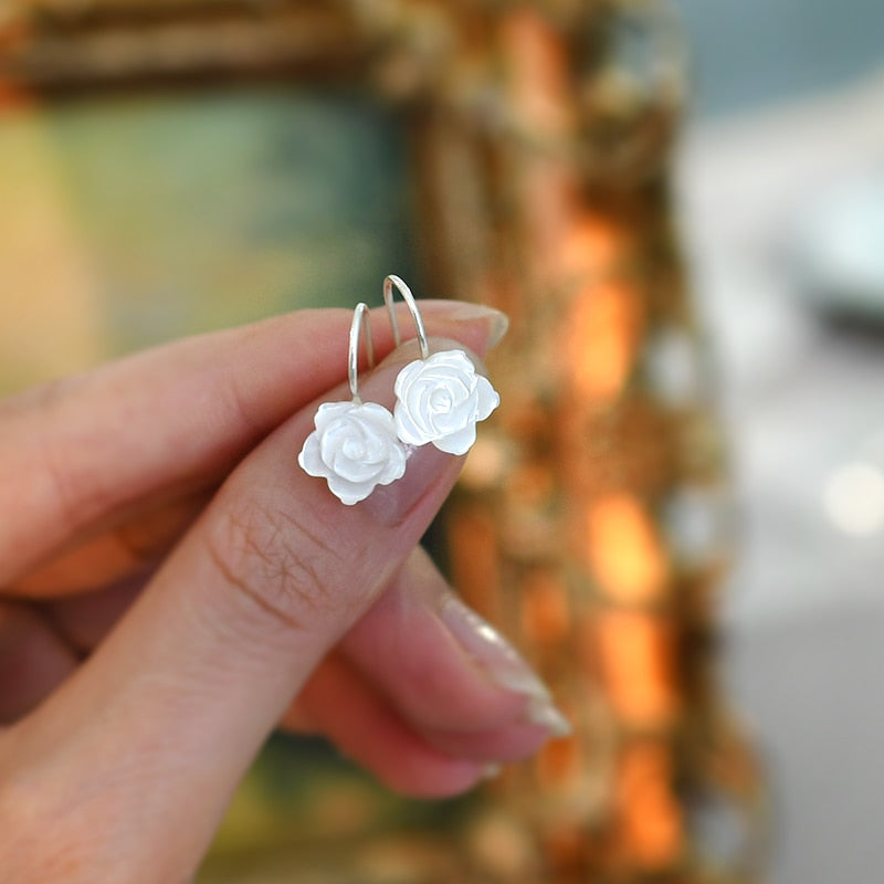 Natural Shell Flower Earrings